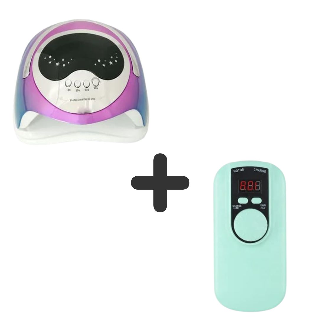 combo uñas lampara uv + pulidor 701